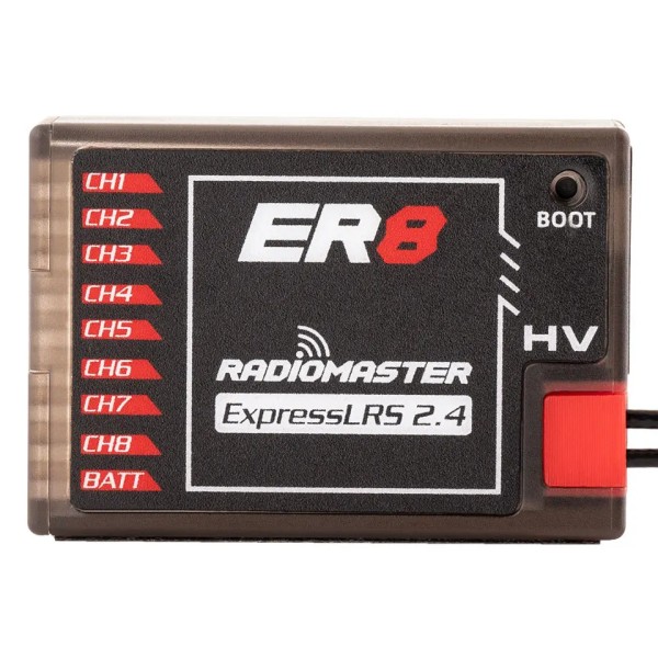 Original Radiomaster ER8 8CH PWM CRSF ExpressLRS 2.4Ghz 100mw Dual Antenna for RC Parts & Accs